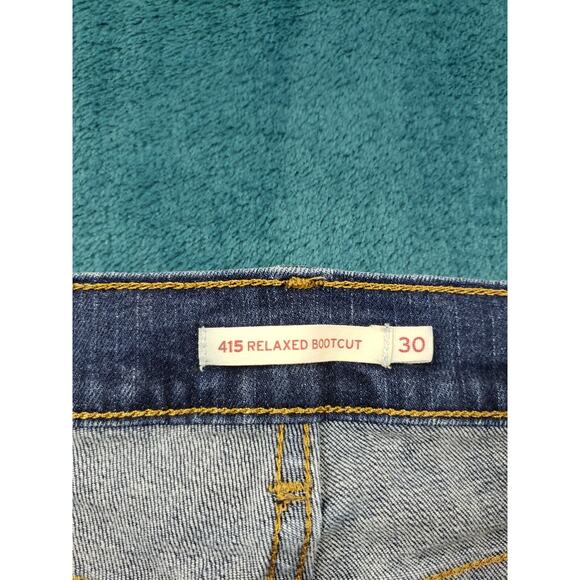 Levis 415 Jeans Size 30 Womens Blue Ladies Denim Stretch Pants Relaxed Bootcut - Picture 3 of 14